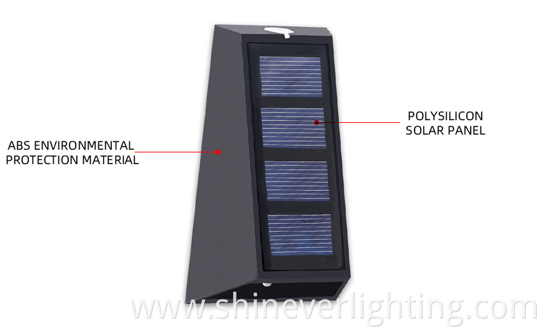 Modern solar-powered wall sconce